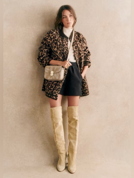 Sezane Sweaters - Sezane Cardigan Sweater Womens XXXL Nathael Leopard Mohair Cardigan